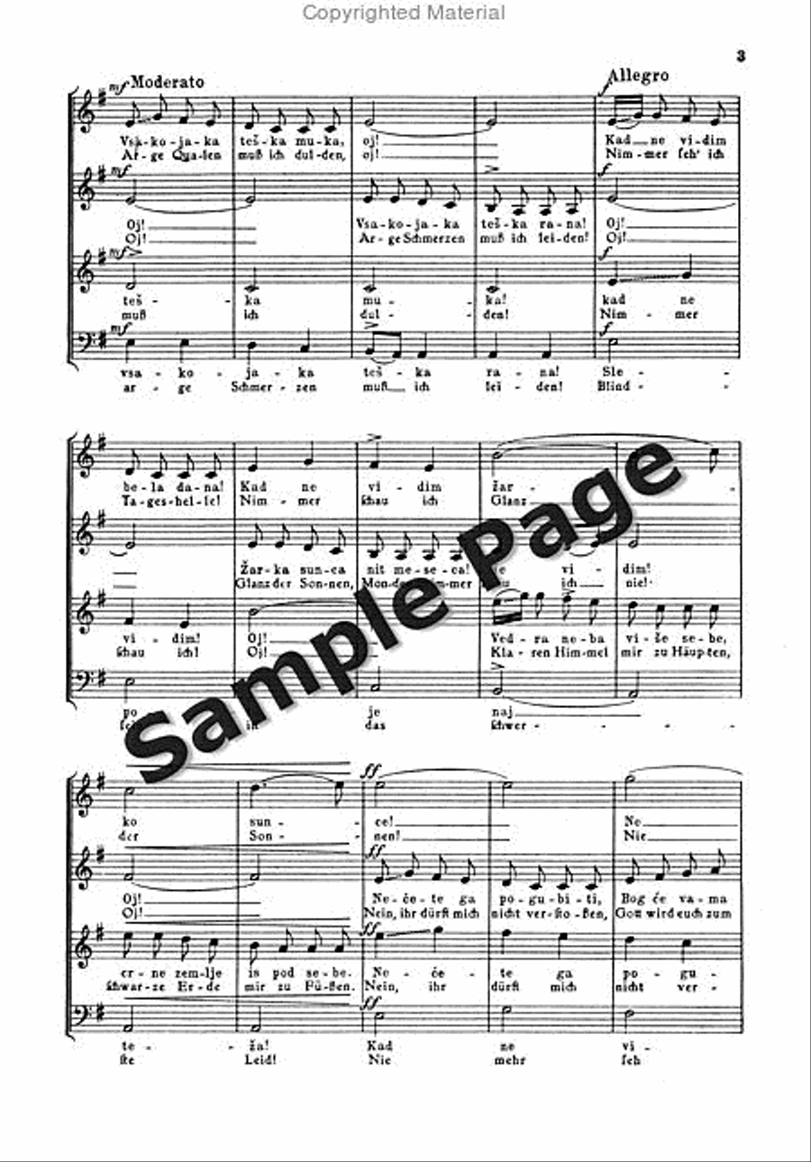 Klagelied 4-Part scores gallery preview page 4