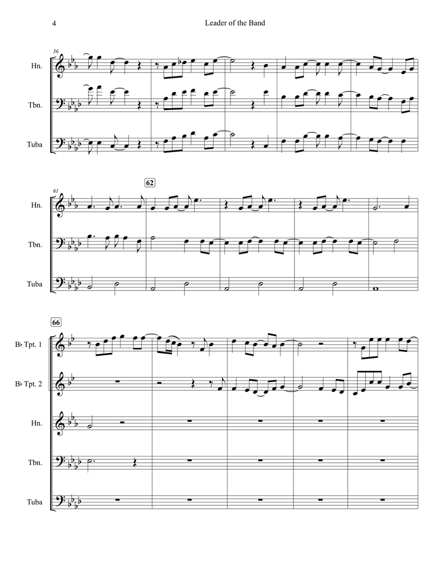 Leader Of The Band Leader Of The Band Brass Quintet scores gallery preview page 4