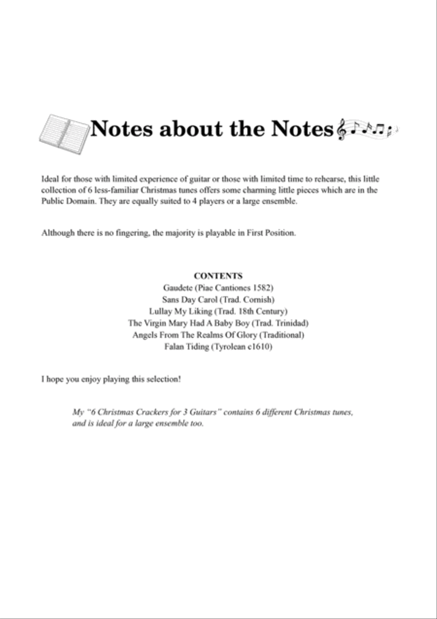 6 Christmas Crackers for 4 guitars or large ensemble Large Ensemble scores gallery preview page 3