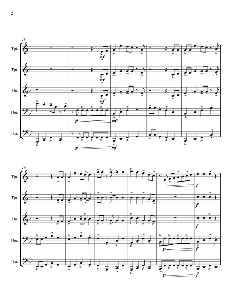 Swingin' Jingle Bells - for Brass Ensemble Brass Ensemble scores gallery preview page 3