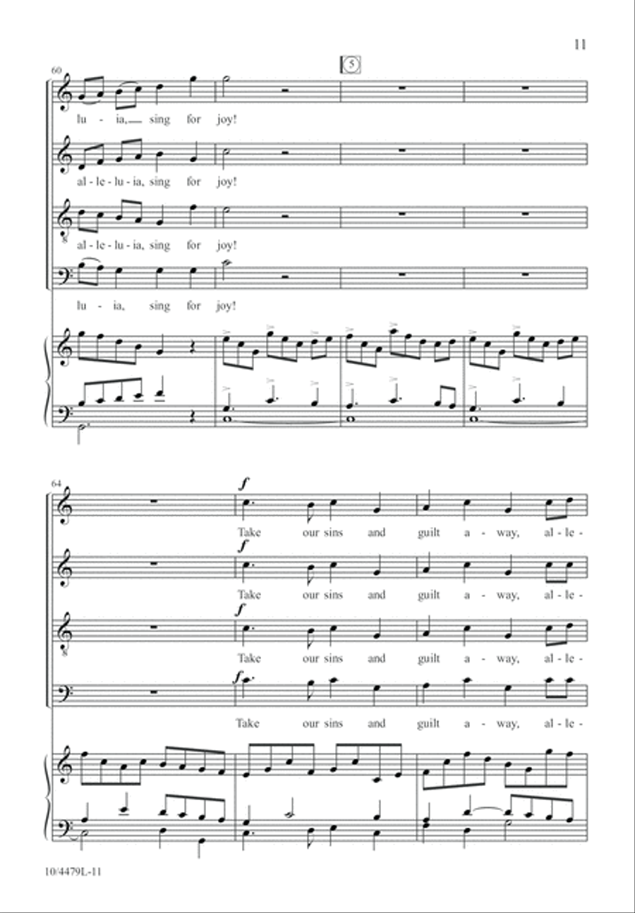 Sing for Joy, Alleluia! 4-Part scores gallery preview page 12