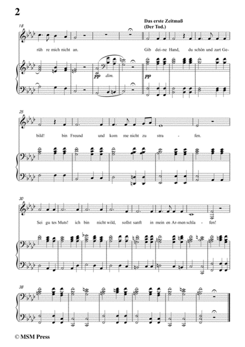 Schubert-Der Tod und das Mädchen,Op.7 No.3,in f minor,for Voice&Piano image number null