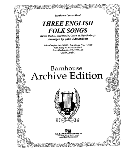 Three English Folk Songs image number null