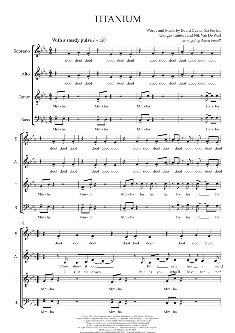 Titanium 4-Part scores gallery preview page 1