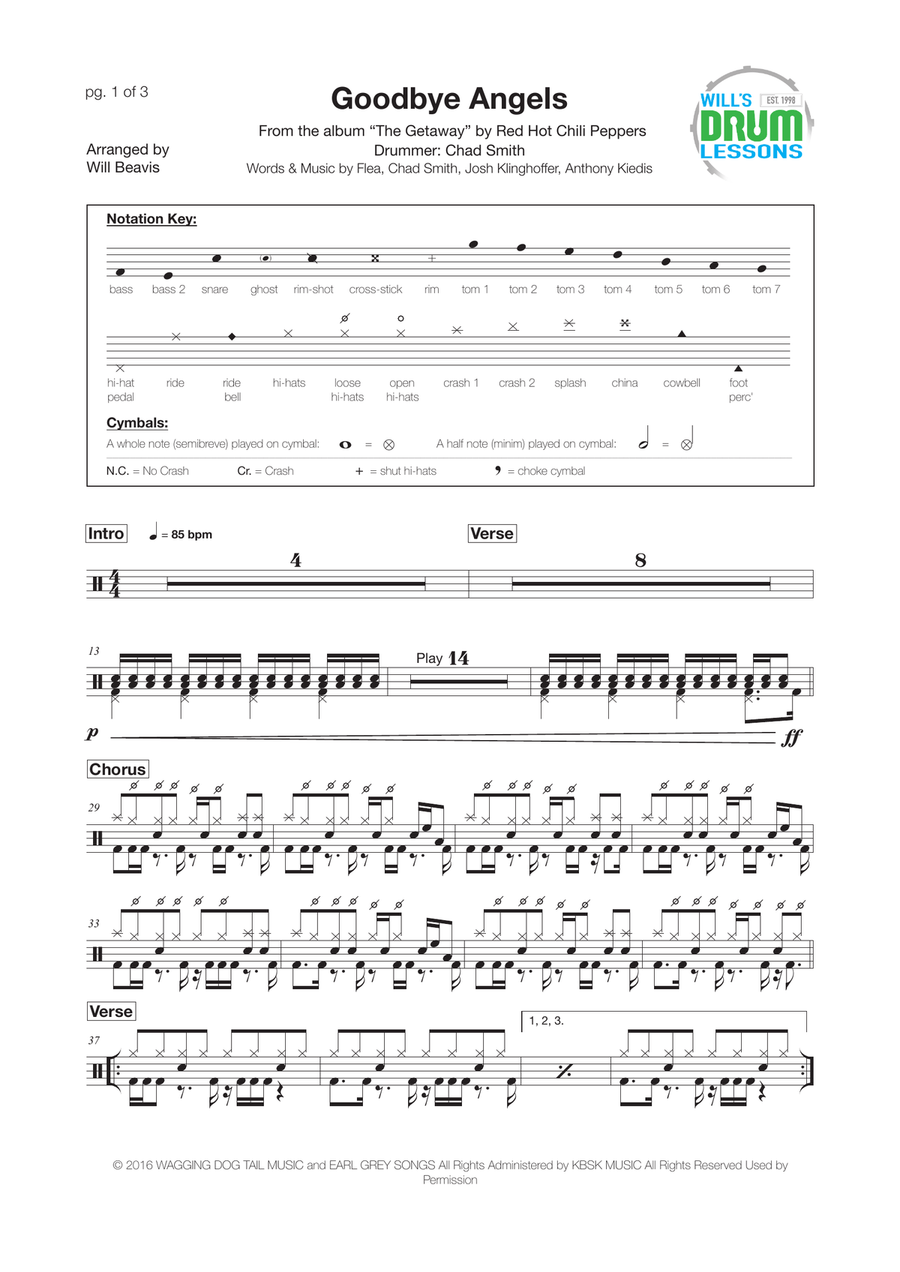 Goodbye Angels Goodbye Angels Drum Set scores gallery preview page 1