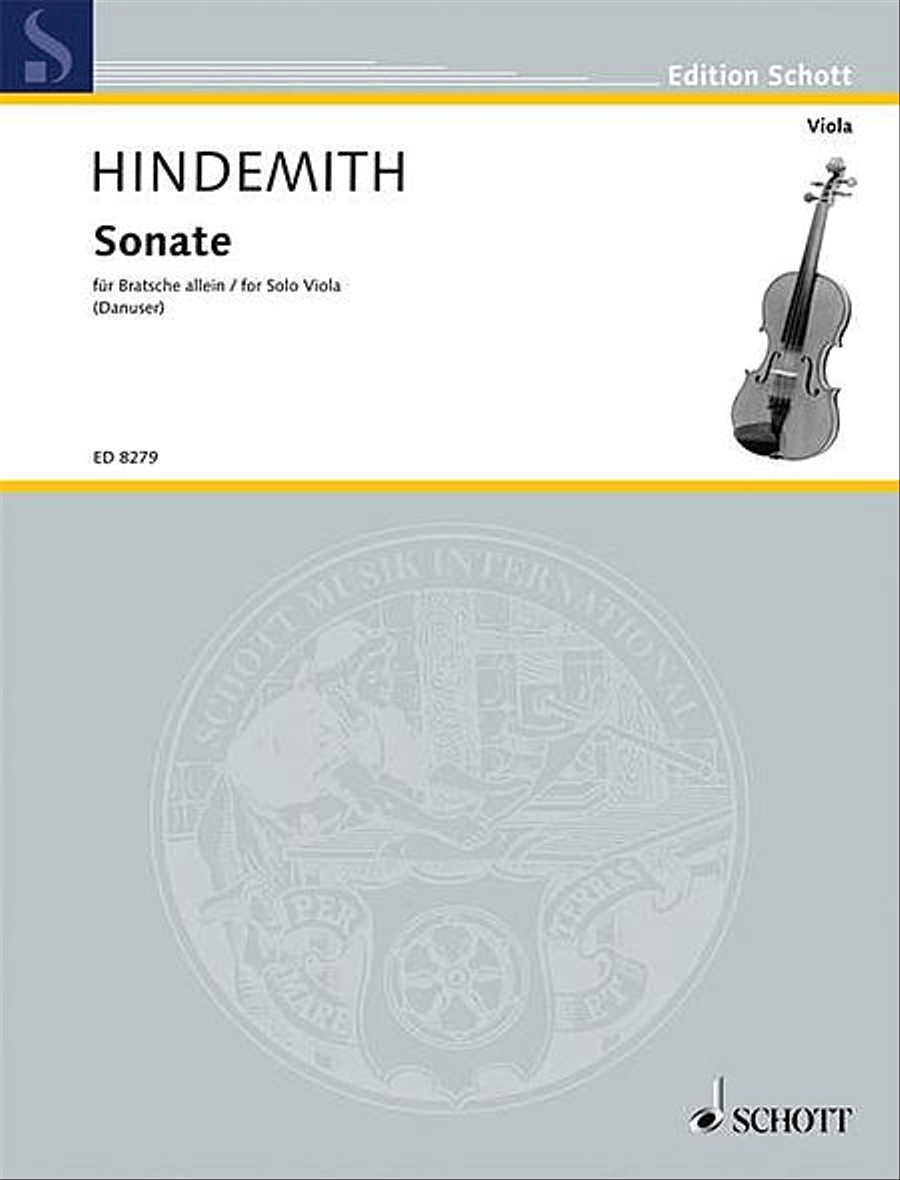 Viola Sonata by Paul Hindemith Viola Solo - Sheet Music