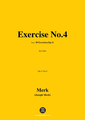 Merk-Exercise No.4,Op.11 No.4,from '20 Exercises,Op.11',for Cello