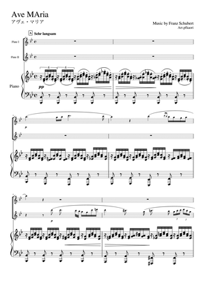"Ave Maria" Piano trio, (Bdur) flute duet