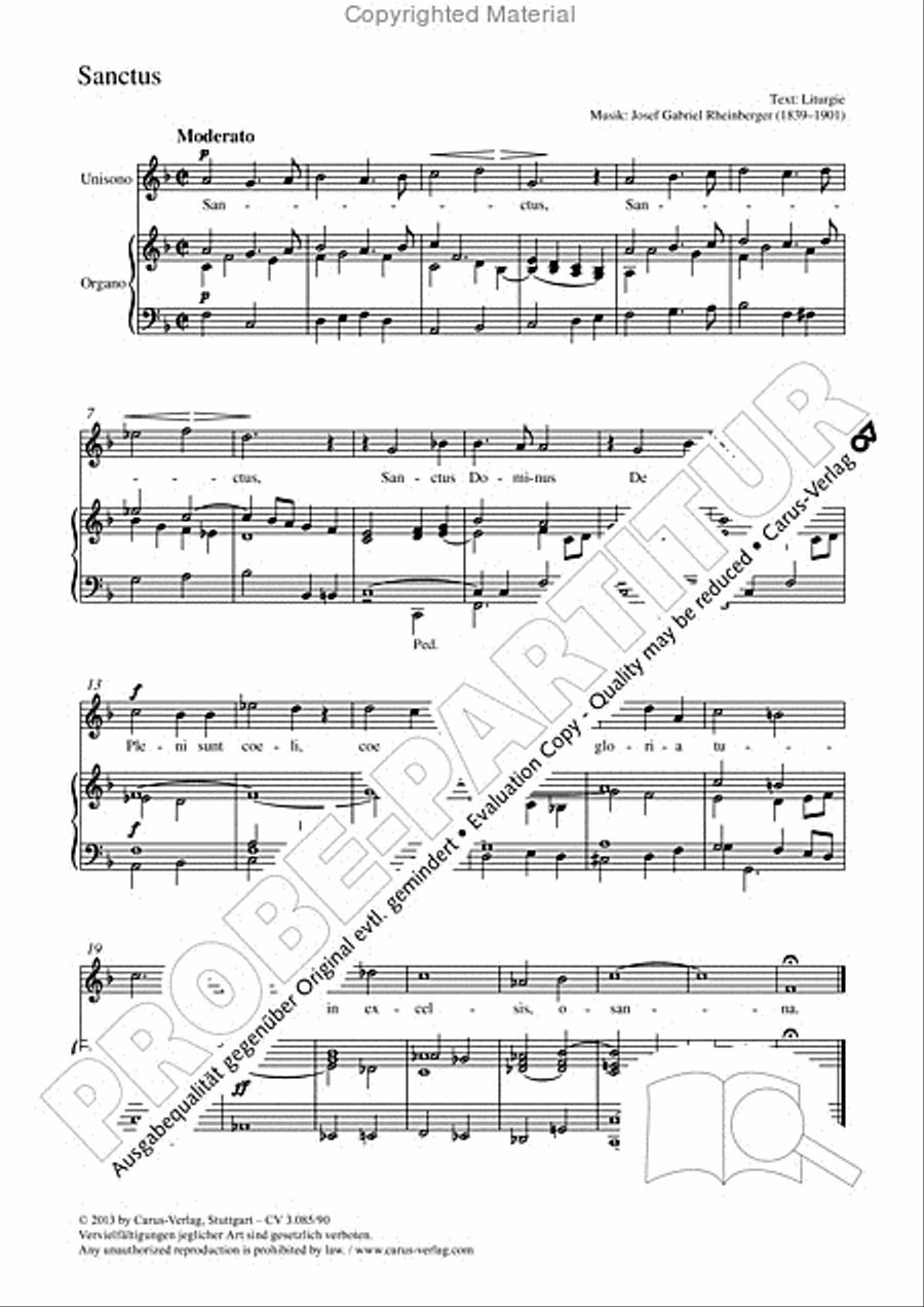 Sanctus Sanctus Unison Choir scores gallery preview page 2