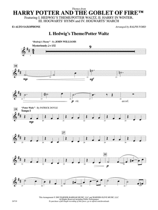 Harry Potter and the Goblet of Fire, Themes from: E-flat Alto Saxophone
