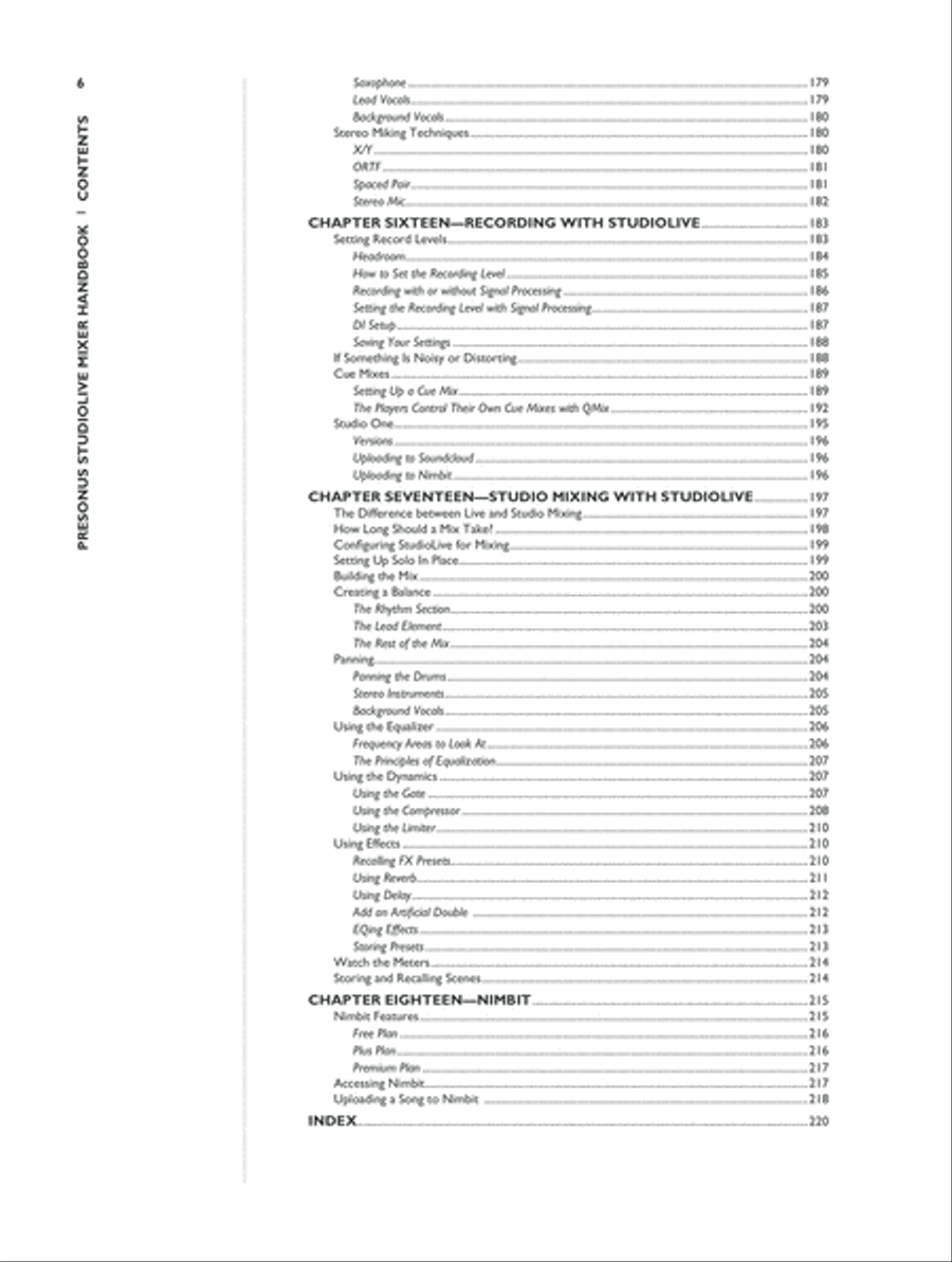PreSonus StudioLive Mixer Handbook Collection / Songbook scores gallery preview page 6
