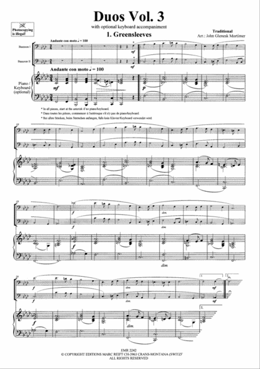 Duos Vol. 3 Bassoon scores gallery preview page 3