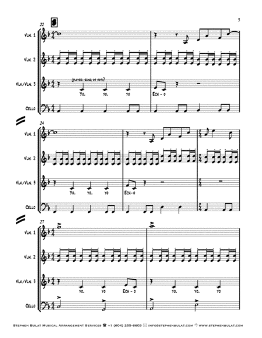The Good, The Bad And The Ugly (main Title) String Quartet scores gallery preview page 4