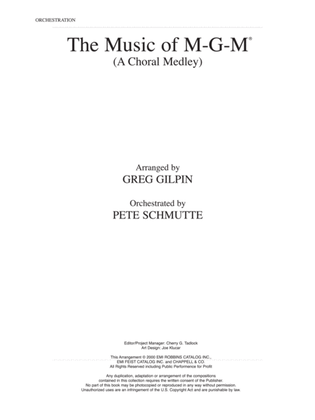 Book cover for The Music of M-G-M (A Choral Medley): Score