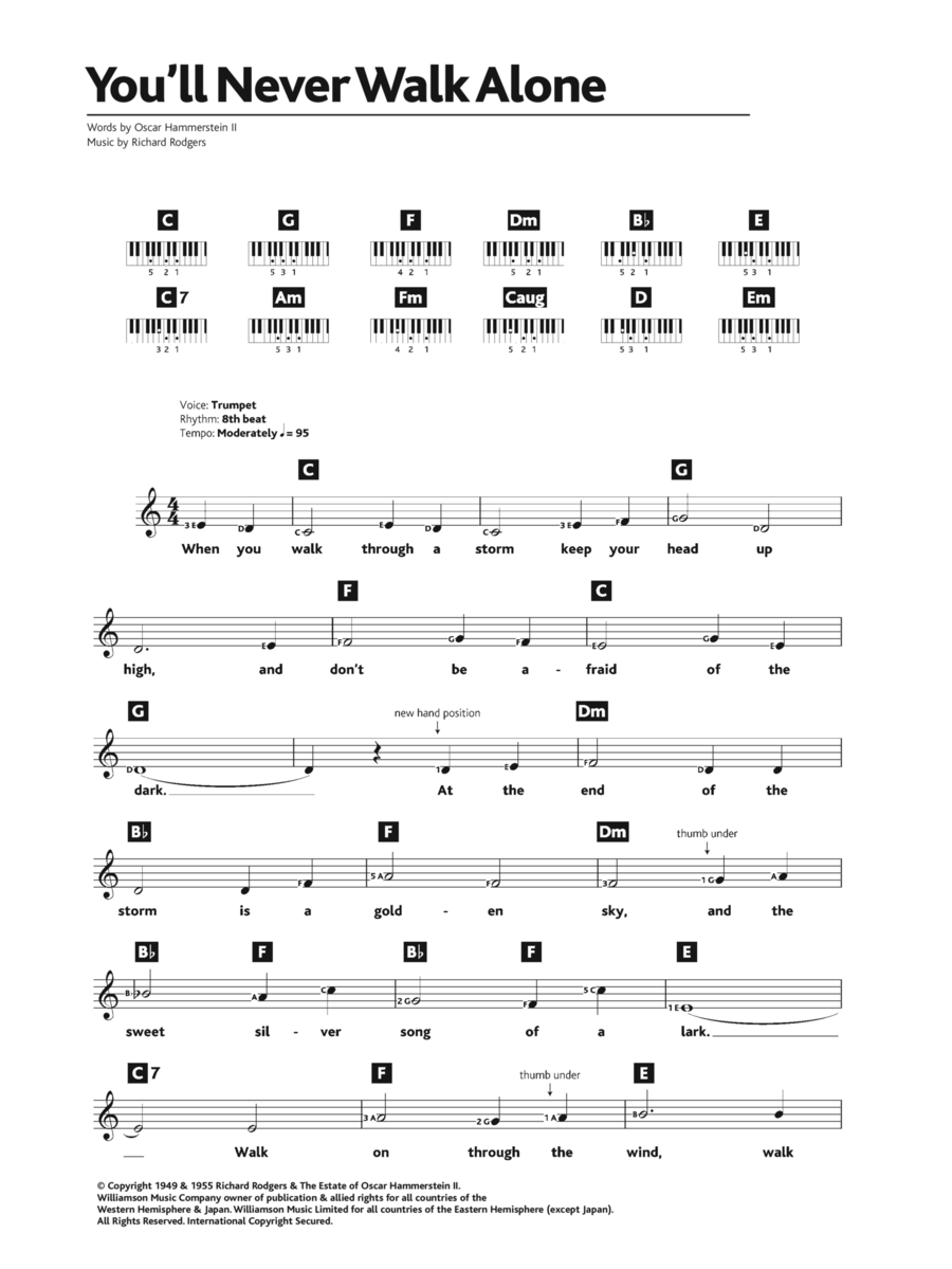 You'll Never Walk Alone (from Carousel) Piano scores gallery preview page 1