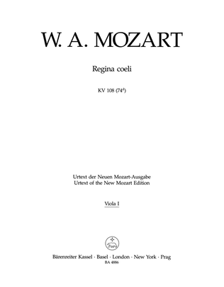 Book cover for Regina coeli KV 108 (74d)