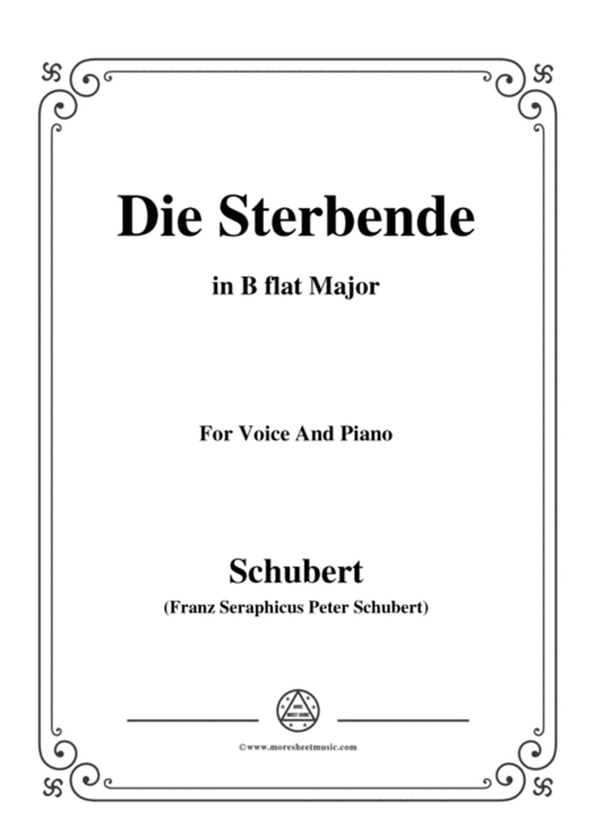 Schubert-Die Sterbende,in B flat Major,for Voice&Piano image number null