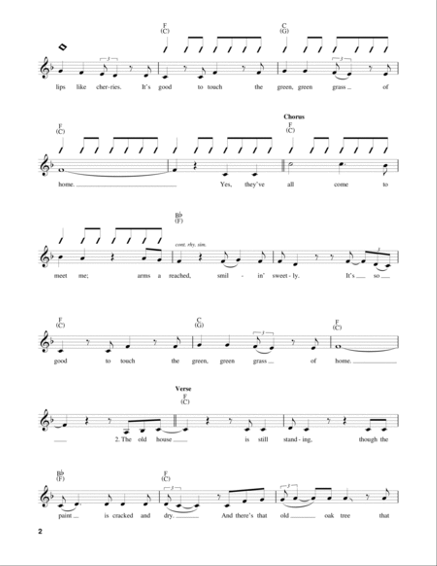 Green Green Grass Of Home Acoustic Guitar scores gallery preview page 2