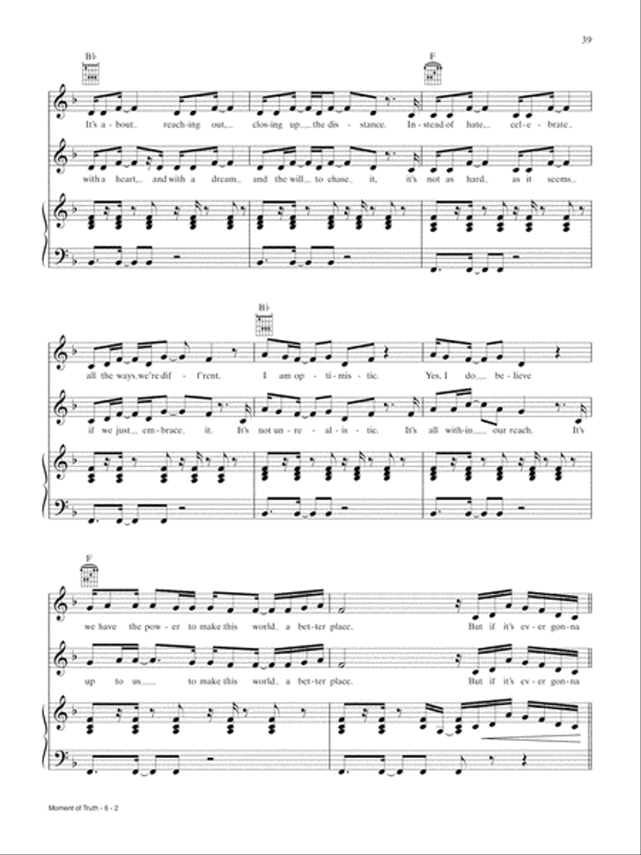 Moment of Truth (from Smallfoot) Piano, Vocal, Guitar scores gallery preview page 2