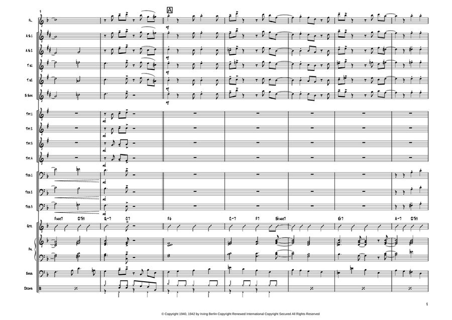White Christmas - Score Only Jazz Ensemble scores gallery preview page 3