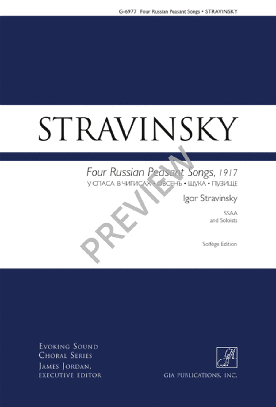 Four Russian Peasant Songs SSAA scores gallery preview page 2