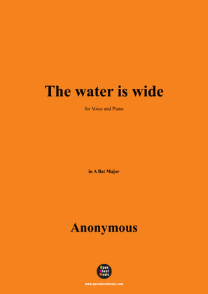Anonymous-The water is wide,in A flat Major