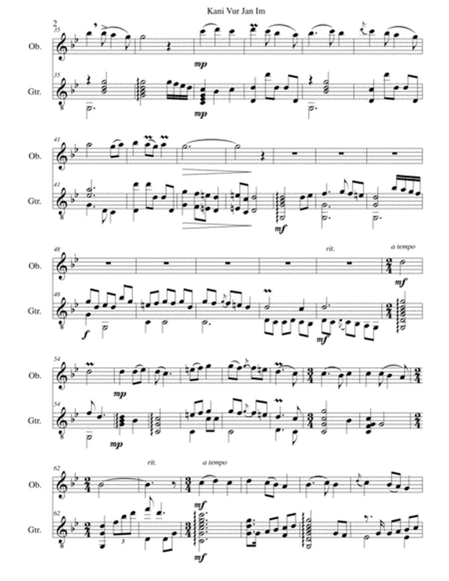 Kani Vur Jan Im (Քանի վուր ջան իմ) - (As long as I live) arranged for oboe and classical guitar image number null