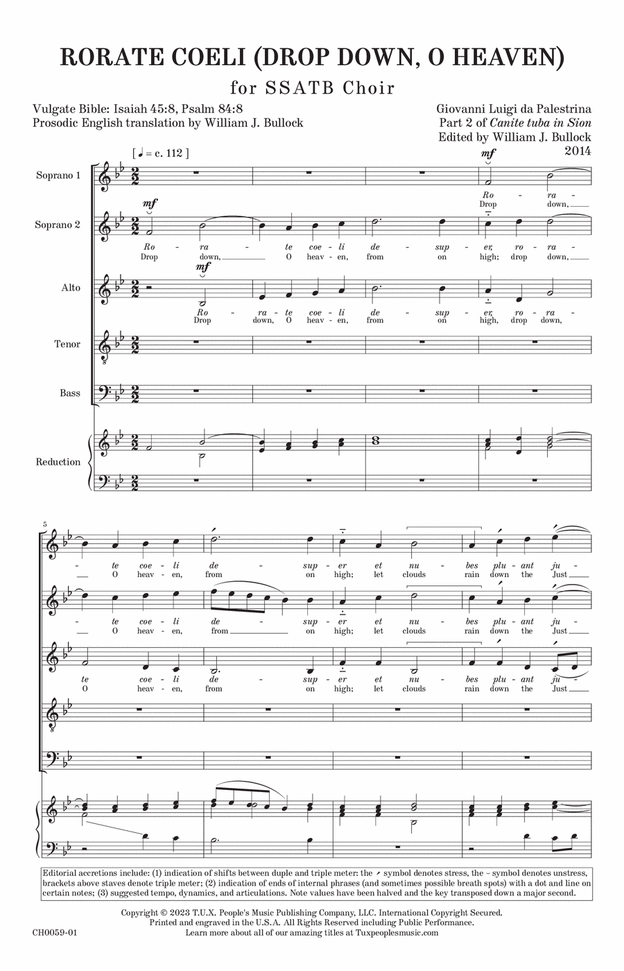 Rorate coeli Rorate coeli Divisi scores gallery preview page 1