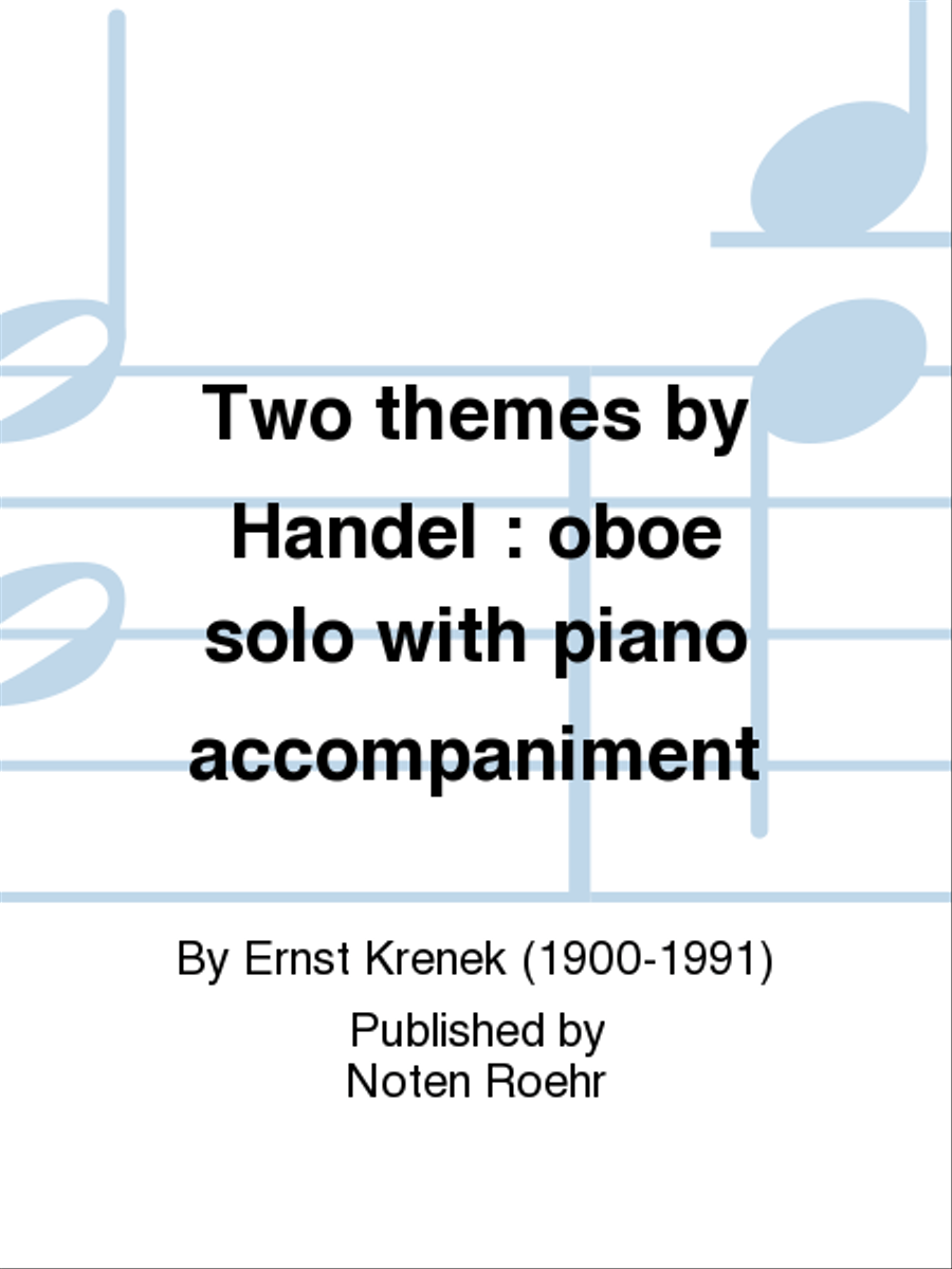 Two themes by Handel Piano Accompaniment scores gallery preview page 1