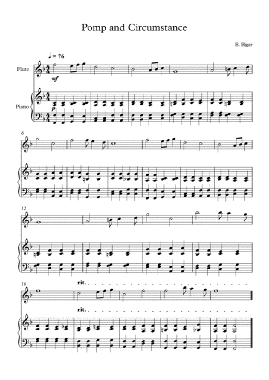 70 Easy Classical Pieces For Flute & Piano Flute Solo scores gallery preview page 3