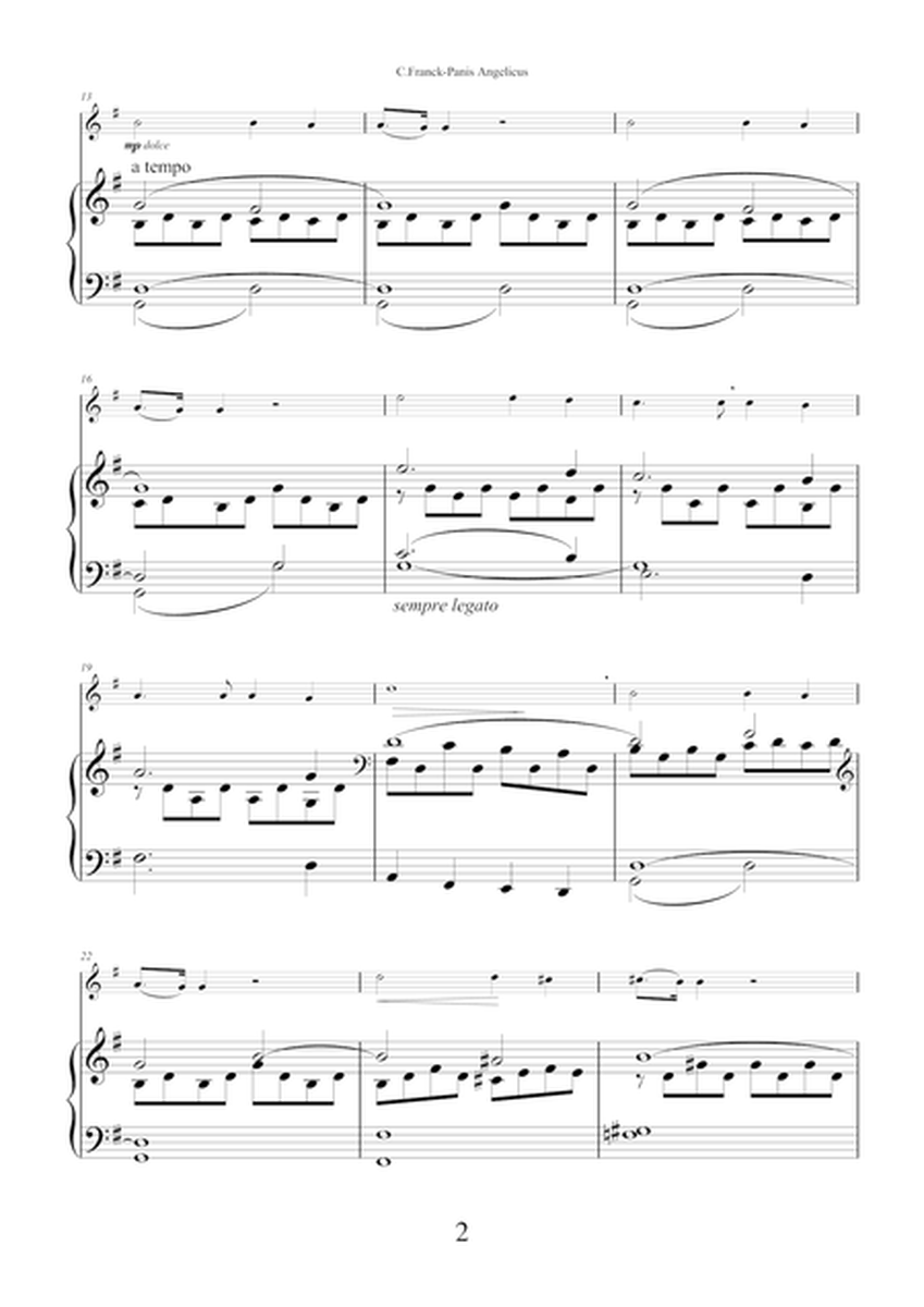Panis Angelicus by Cesar Franck, transcription for flute and piano