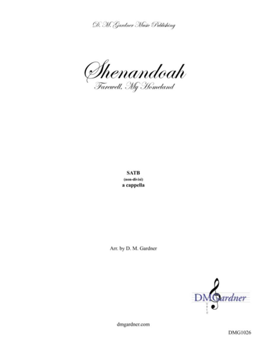 Shenandoah - Farewell, My Homeland (SATB) 4-Part scores gallery preview page 1