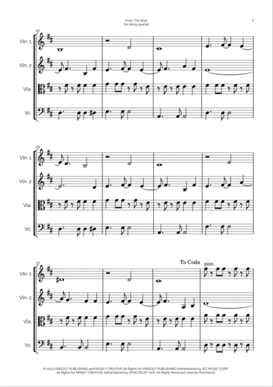 From The Start String Quartet scores gallery preview page 3