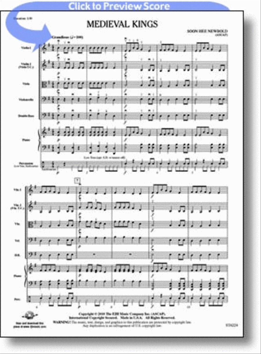 Medieval Kings String Orchestra scores gallery preview page 1