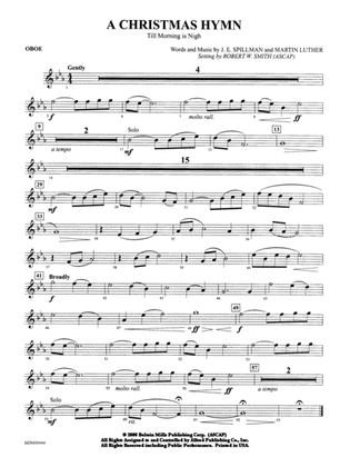 A Christmas Hymn: Oboe