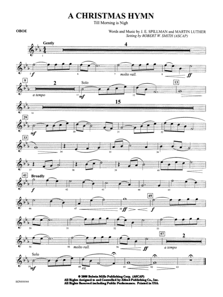 A Christmas Hymn: Oboe