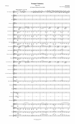 Trumpet Voluntary for Trumpet Solo and Concert Band