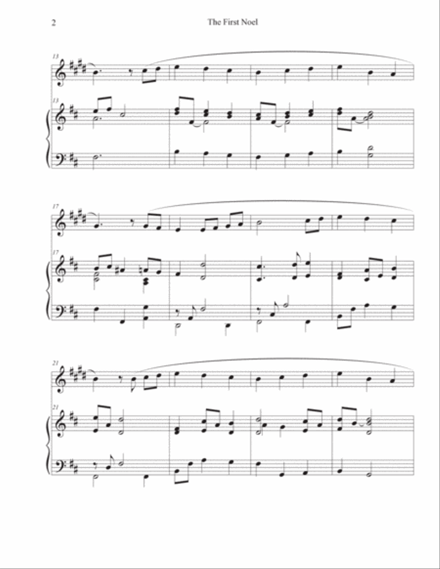The First Noel (Trumpet-Piano) Trumpet Solo scores gallery preview page 2