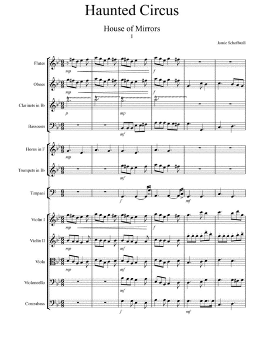 Haunted Circus Full Orchestra scores gallery preview page 1