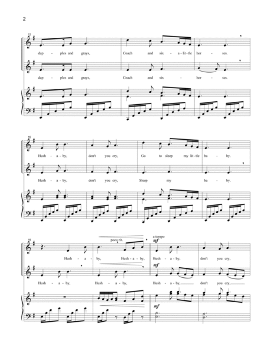 All the Pretty Little Horses (2-3 pt.) 3-Part scores gallery preview page 2