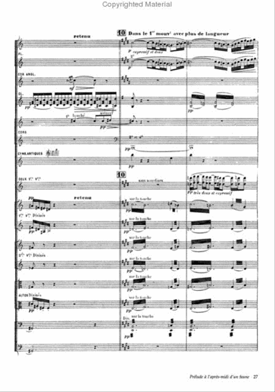 Three Great Orchestral Works in Full Score -- Prélude a l'après-midi d'un faune, Nocturnes, La Mer Full Orchestra scores gallery preview page 4