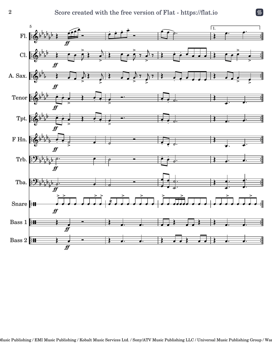 Industry Baby Industry Baby Marching Band scores gallery preview page 2