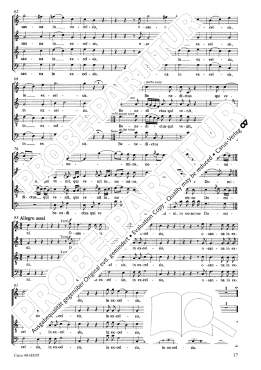 Mass in C (Missa in C) 4-Part scores gallery preview page 18