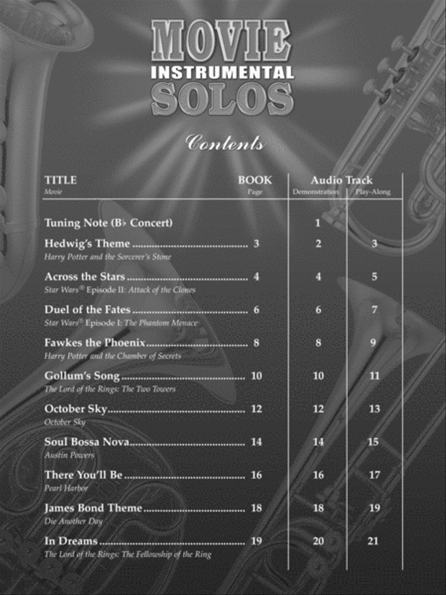 Movie Instrumental Solos - Trombone (Book and Online Audio) Trombone Solo scores gallery preview page 2