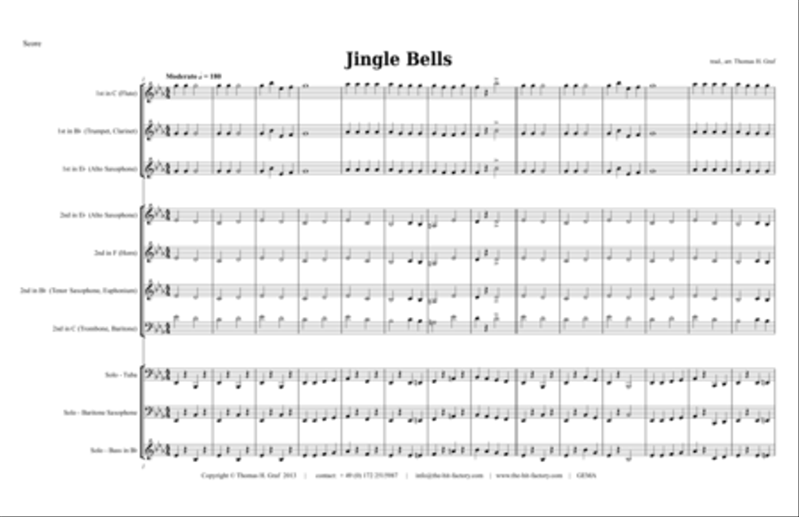 Jinge Bells - TUBA & Kids Bassoon scores gallery preview page 1