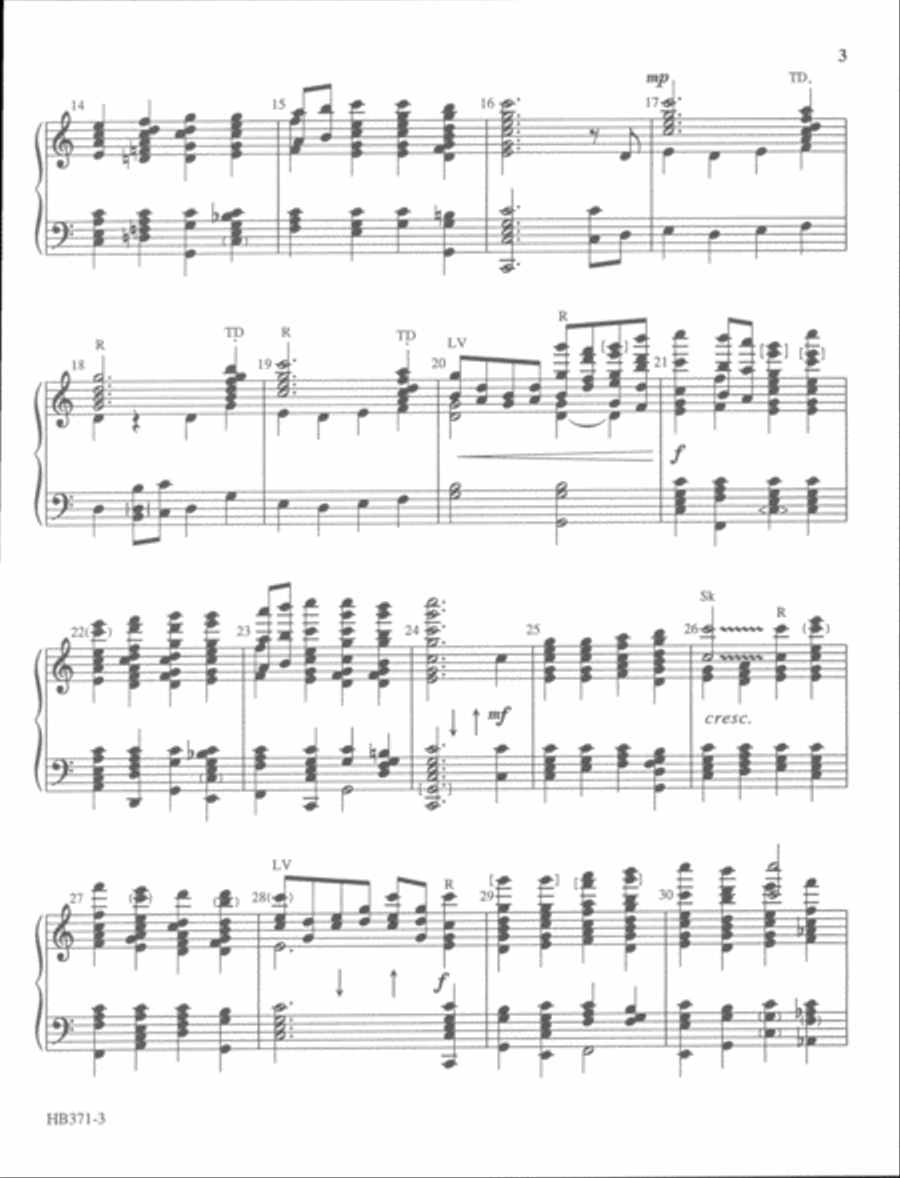 Three Hymns for Easter (3-5 octaves) 5-Octaves scores gallery preview page 3