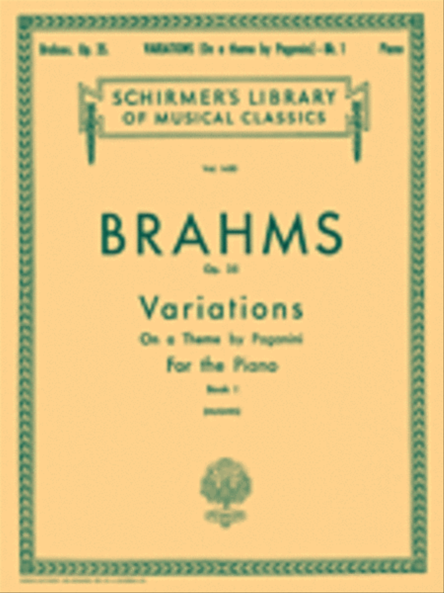 Variations on a Theme by Paganini, Op. 35 – Book 1 Piano Solo scores gallery preview page 1