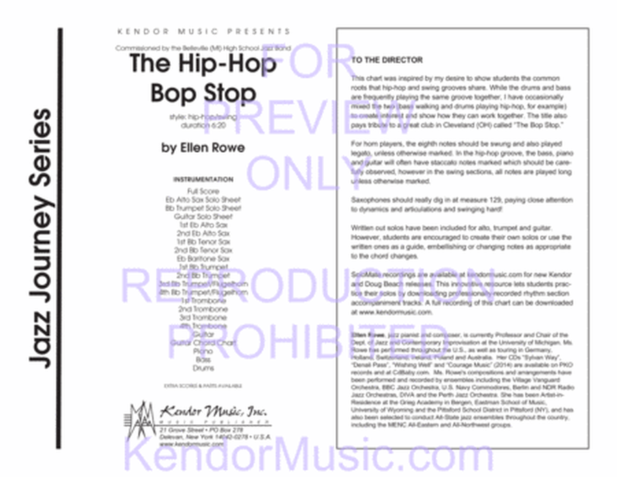 Hip-Hop Bop Stop, The (Full Score)