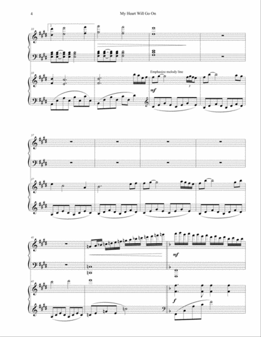 My Heart Will Go On (Love Theme from Titanic) 2 Pianos, 4-Hands scores gallery preview page 6