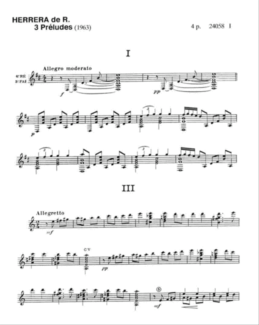 Preludes (3) Acoustic Guitar scores gallery preview page 2